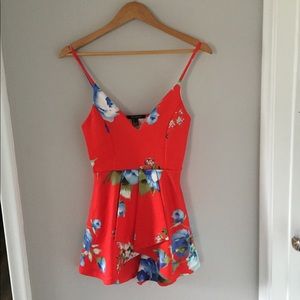 ✨4 for $10 ✨ Striking Red Floral Romper